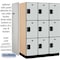 Salsbury Industries 3 Tier Designer Locker, 54"Wx76"Hx24"D, 9 Door, Gray 18-23364GRY - alternate 5